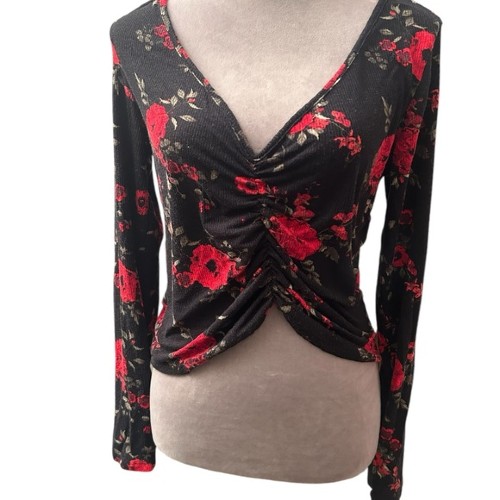 Orange-Kiss-Womens-Black-and-Red-Blouse